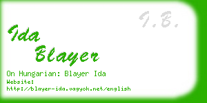 ida blayer business card